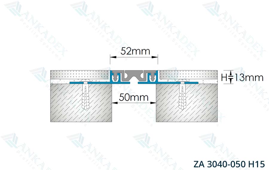 kaplama altı dilatasyon profili